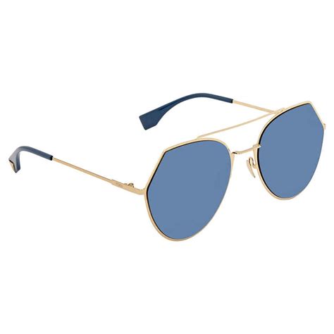 fendi eyeline ff 0194/s|Fendi Eyeline Blue Metal Sunglasses FF 0194/S 000552A.